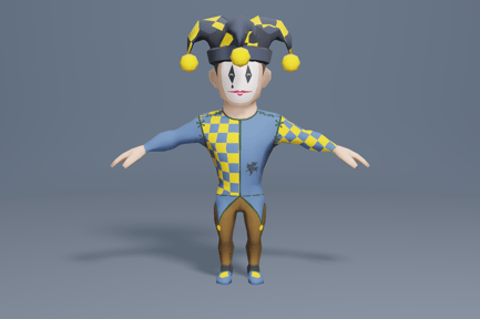 Preview: Medieval character jester 02