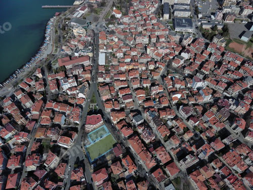 Preview: View from a height of the city of Pomorie, which is located on the peninsula of Bulgaria