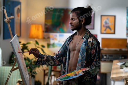 Preview: Young Man Painting Picture