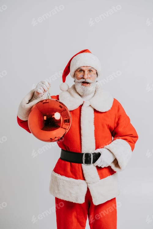 Preview: Santa Claus portrait, Christmas and newyear festive days concepts