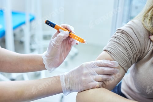 Preview: the doctor injects the vaccine to the patient, vaccination against the virus,