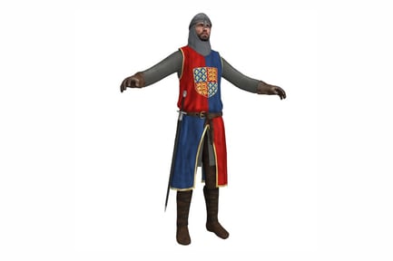 Preview: Medieval Knight with Chainmail and Heraldic Surcoat