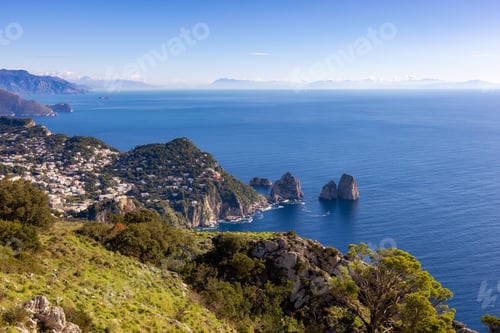 Preview: Touristic Town on Capri Island in Bay of Naples, Italy.