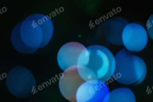 Preview: Background Abstract- Bokeh Blurry. Defocused- Festive Party. New Year- Beautiful Spark.