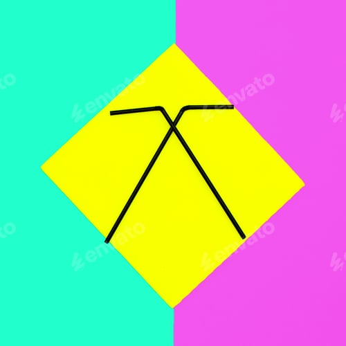 Preview: black cocktail straws Minimal art design