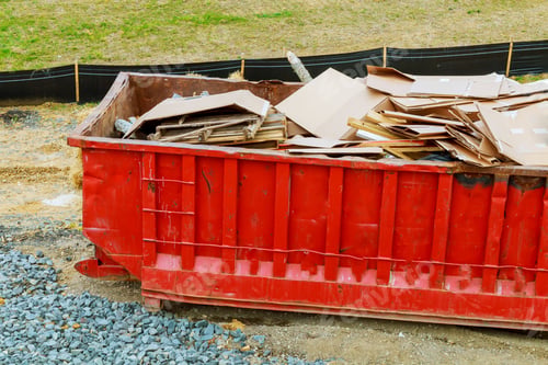 Preview: Dumpster with left over wood from construction