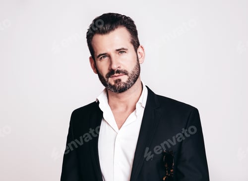 Preview: Handsome stylish man in studio