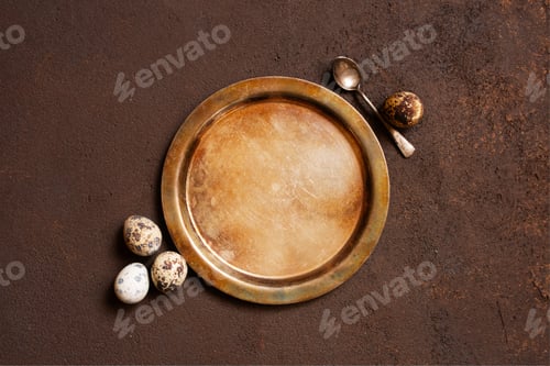 Preview: Quail Eggs and the Vintage Metal Plate