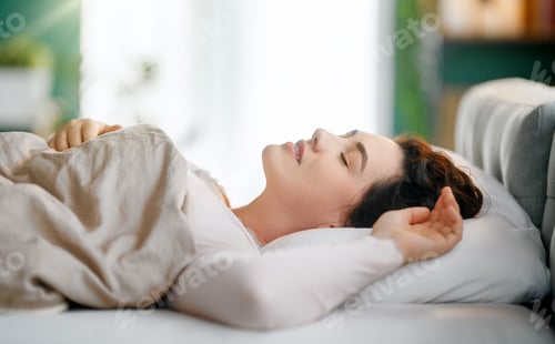 Preview: Woman is sleeping in her bedroom