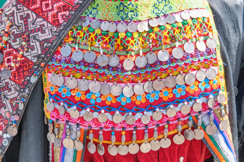 Preview: Traditional Mari women's breast decoration, also used as talisman, Urals, Russia