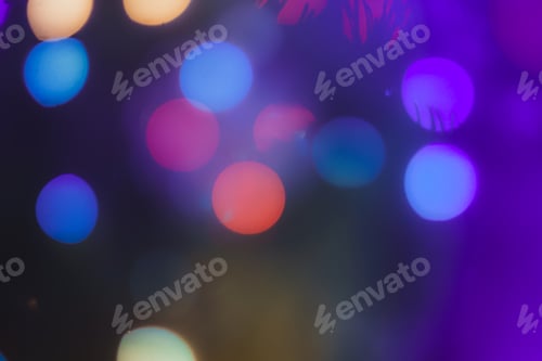 Preview: Abstract Outline Of Light- Colored Circles Bokeh. Blurred Background