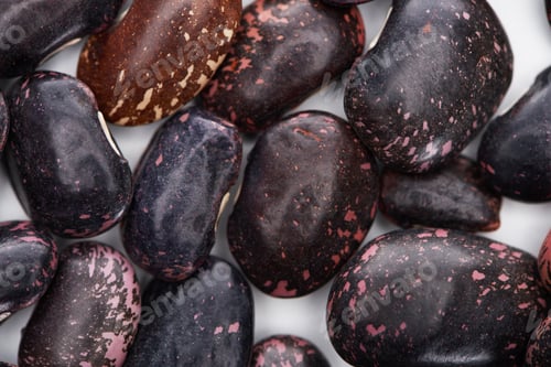 Preview: close up view of uncooked organic big black beans