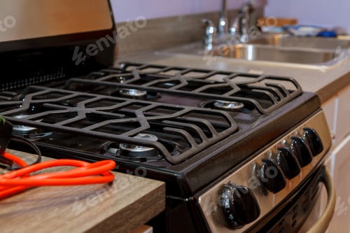 Preview: Kitchen gas stove in the kitchen gas stove