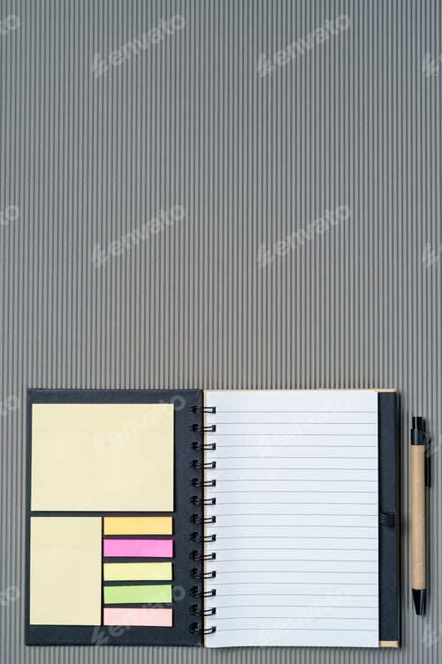 Preview: Spiral notebook on a gray background