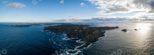 Preview: Aerial view of a rocky Atlantic Ocean Coast. Newfoundland, Canada