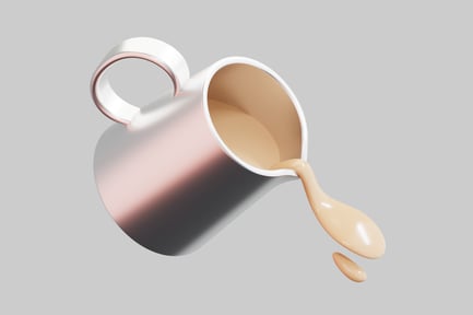 Preview: 3D Creamer Pouring Coffee Milk