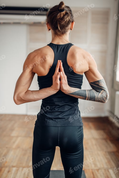 Preview: Male yoga on training, flexibility of human body
