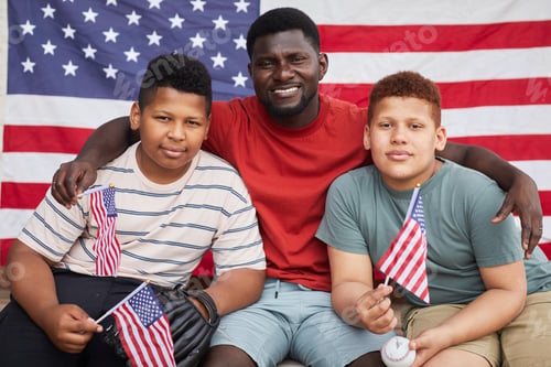 Preview: American Family Against National Flag
