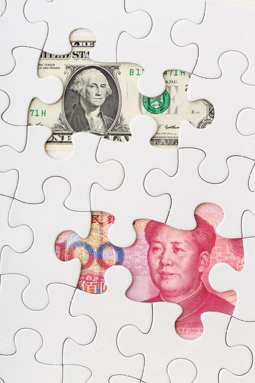 Preview: US and Chinese currency as part of puzzle