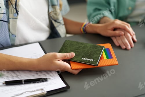 Preview: Lesbian couple giving passports to get married