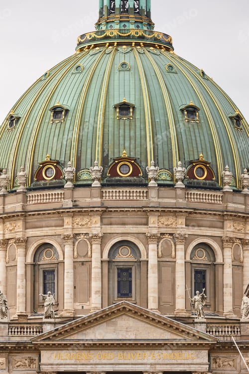 Preview: Marmokirken dome cathedral in Copenhagen city center. Denmark famous heritage