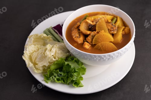Preview: Yellow Curry with Snakehead Fish, Thai food