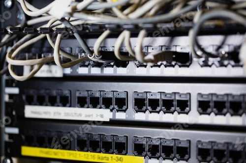 Preview: Close-Up Of Rack Mounted Server In Server Room