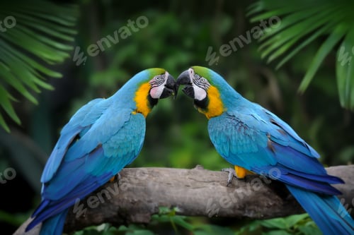 Preview: Parrot bird (Severe Macaw) on the branch