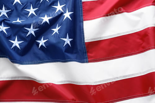 Preview: American flag as background, top view. National symbol