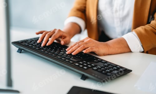 Preview: Analyst working with business analytics and data management system on computer. Business, finance