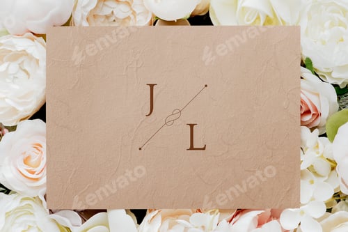 Preview: Wedding invitation with rose decoration