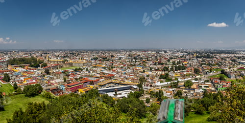 Preview: High view of Cholula City - Cholula, Puebla, Mexico