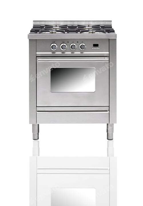Preview: gas cooker over the white background