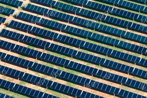 Preview: Aerial view of big sustainable electric power plant