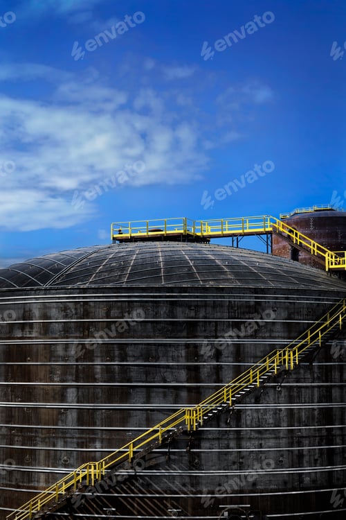 Preview: Newly constructed oil tank at a refinery