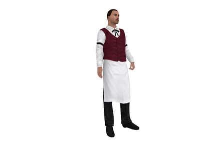 Preview: Western Saloon Bartender Character Rigged