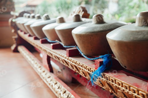Preview: Traditional balinese percussive music instruments instruments for "Gamelan" ensemble music