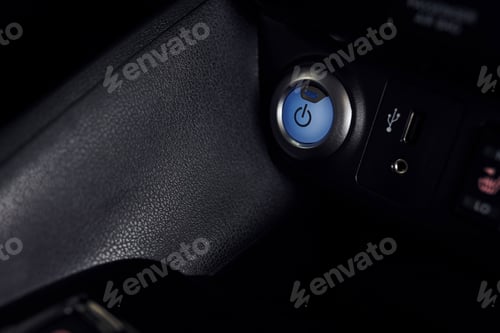 Preview: Detailed view of modern car's interior. Luxury and quality automobile