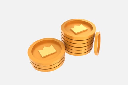 Preview: Prize Pool Coin Stack 3D Illustration