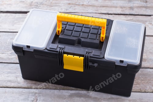 Preview: Black and yellow tool box