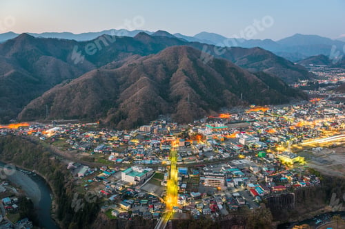 Preview: Otsuki, Japan town cityscape