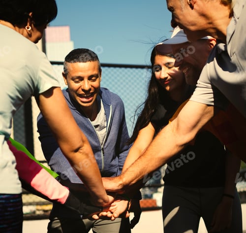 Preview: People exercising at fitness gym