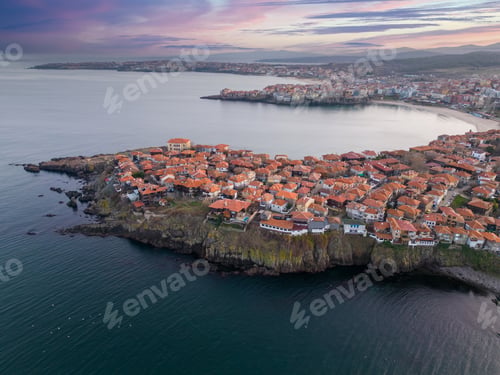 Preview: Aerial view of the old town Sozopol, Burgas region, Bulgaria