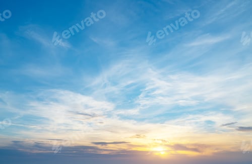 Preview: Sky background on sunset.