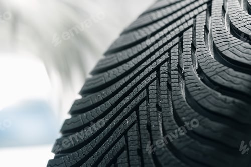 Preview: Close up of new car wheel tyre