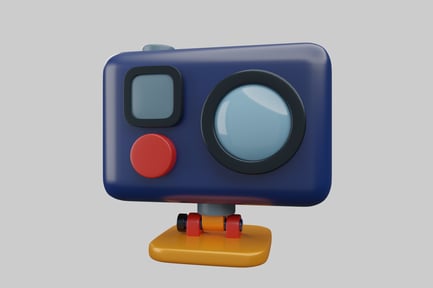 Aperçu: Caméra d'action de dessin animé avec support