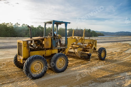 Preview: Motor Grader Civil Construction improvement base road work, Motor Grader Civil Construction
