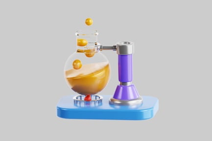 Preview: Abstract chemical reaction still life