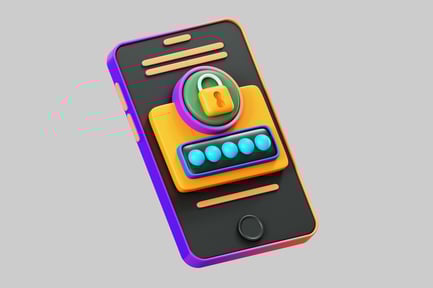 Preview: Cartoon style locked mobile phone