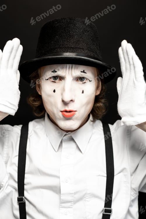 Preview: Pantomime on the black background